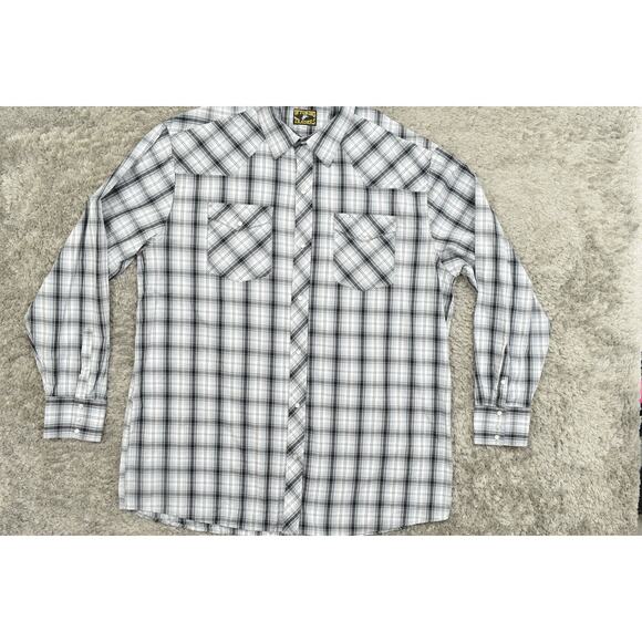 Wyoming Traders Men's 3XL Multicolor Cotton Shirt western Pearl Snap - Picture 3 of 8